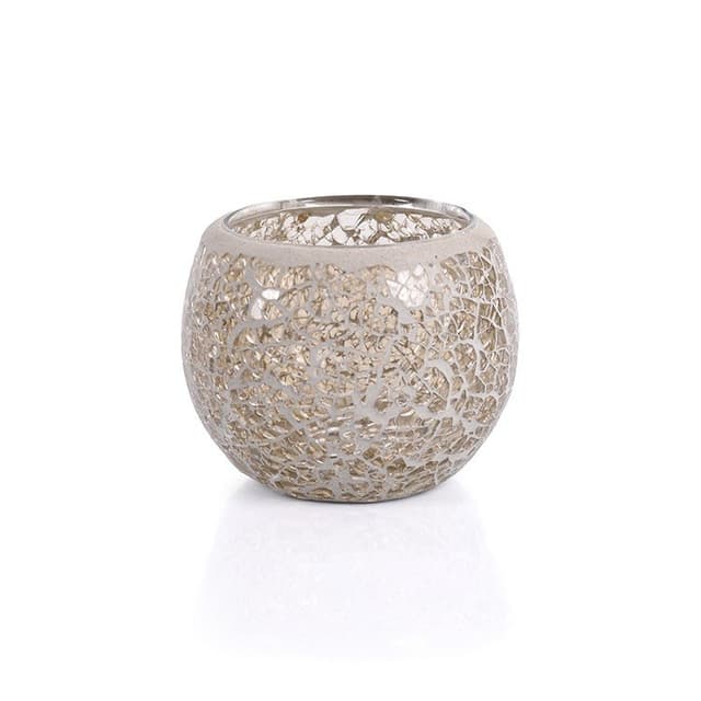 Värmeljushållare 8,5 cm Dorsetto mosaik vit