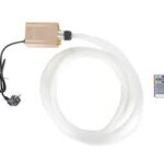 RGB-stjärnhimmel med 400 stjärnor – komplett set med glasfibertrådar, styrbox, nätadapter och fjärrkontroll